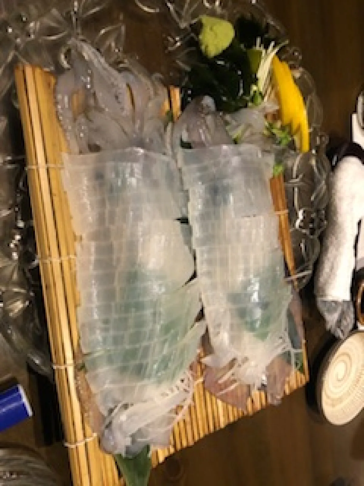 透明で新鮮なイカでした🦑