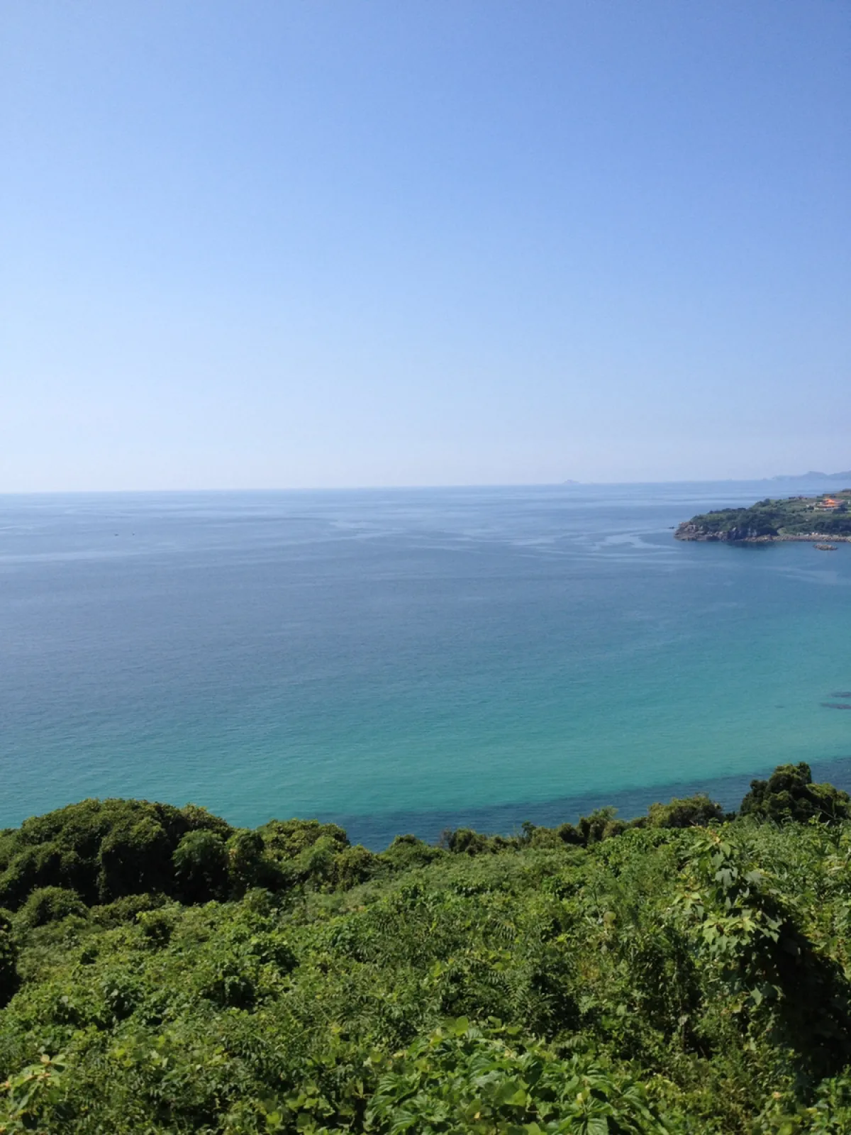 車から見える海が綺麗でした。