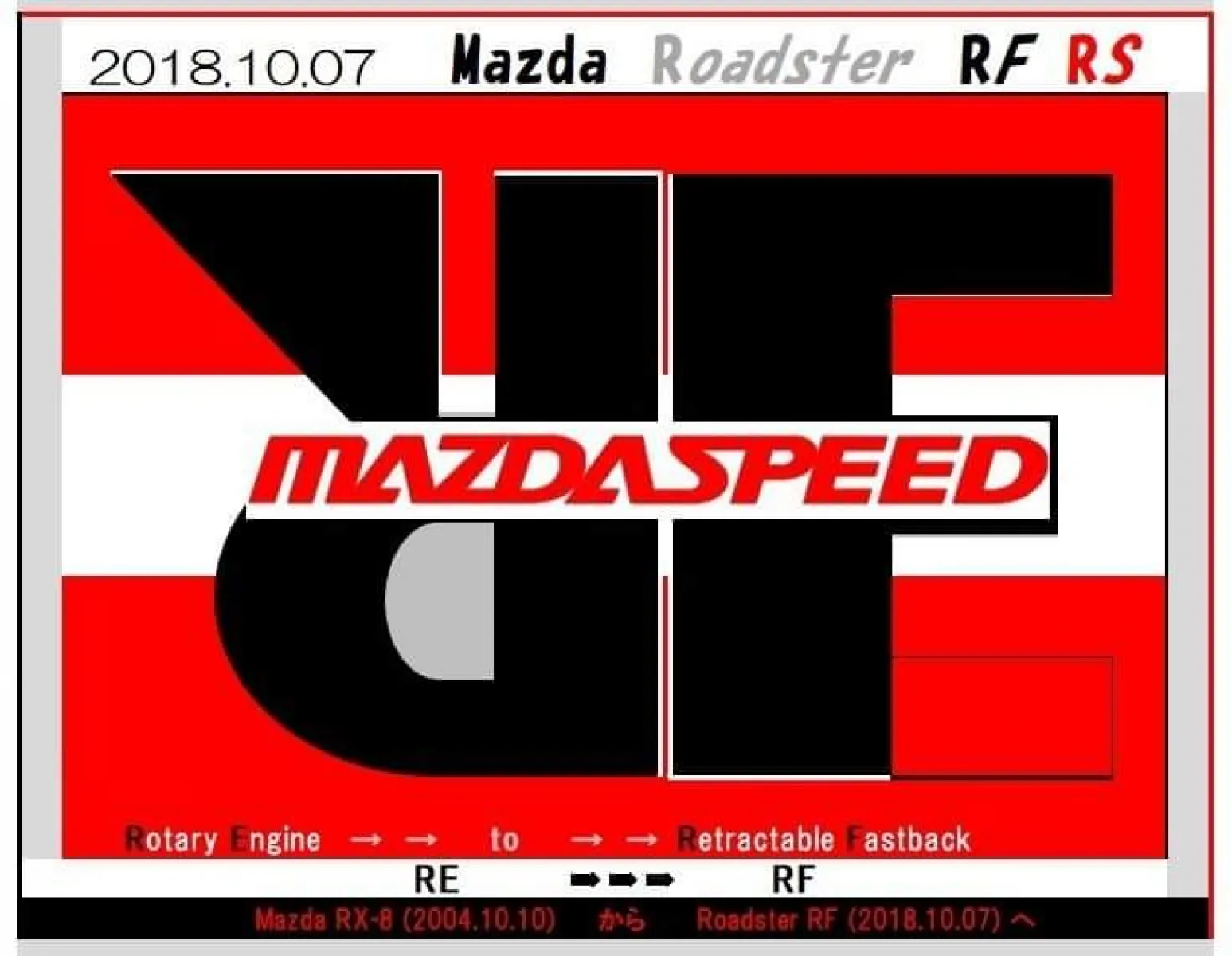 ロードスター トップ ステッカー mazdaspeed