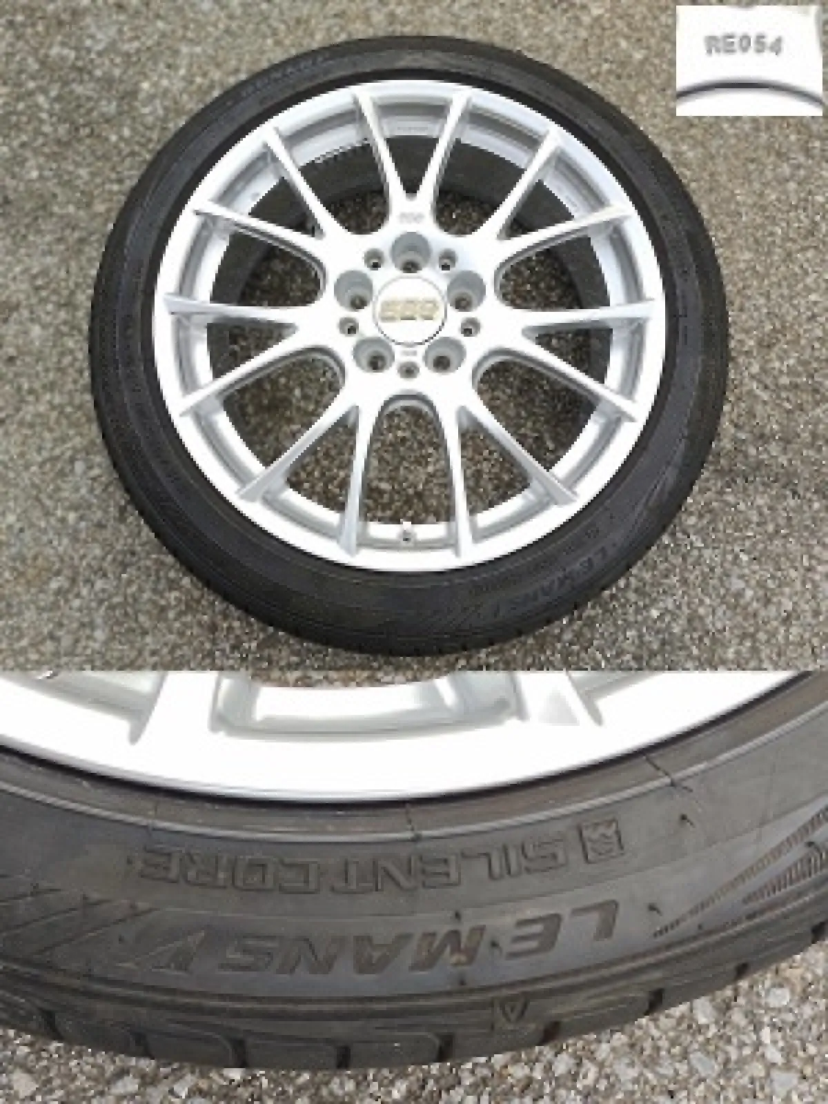 18インチタイヤ、215/45R18（純正同サイズ）
ダンロップ＿ルマンV、サイレントコア
＋
BBSホイール、RE054（RE-V）
オフセット同
https://bbs-japan.co.jp/products/560/

タイヤ内側にはスポンジが入っている

５月に履き替える予定