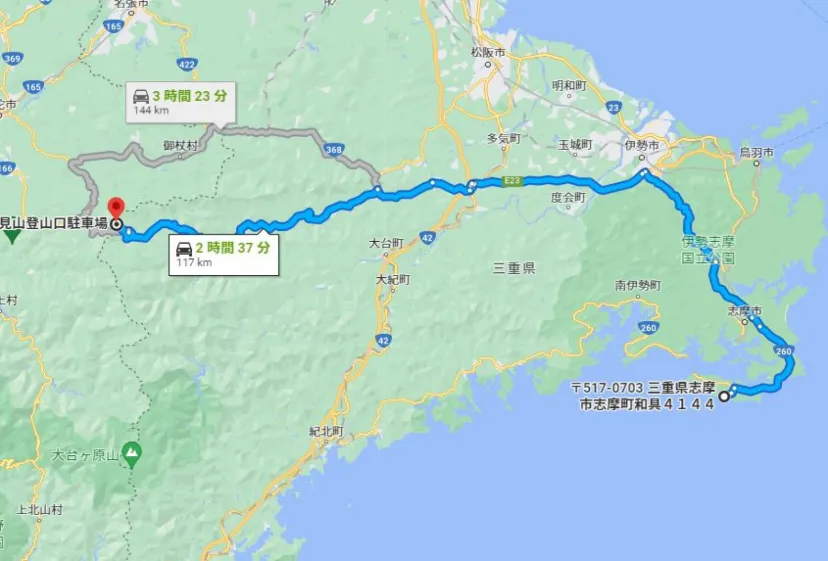 山間部をロングドライブ