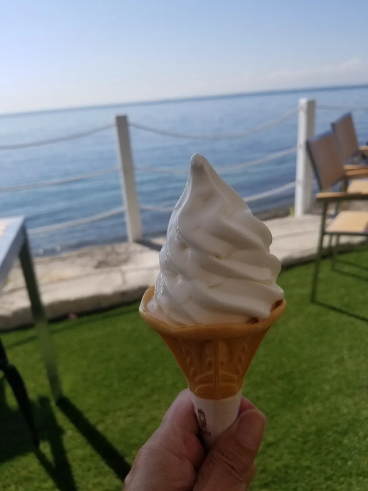 今日は昼食も済ませ、場所の視察に来ただけなので、ソフトクリームを頂くだけにしておきます。