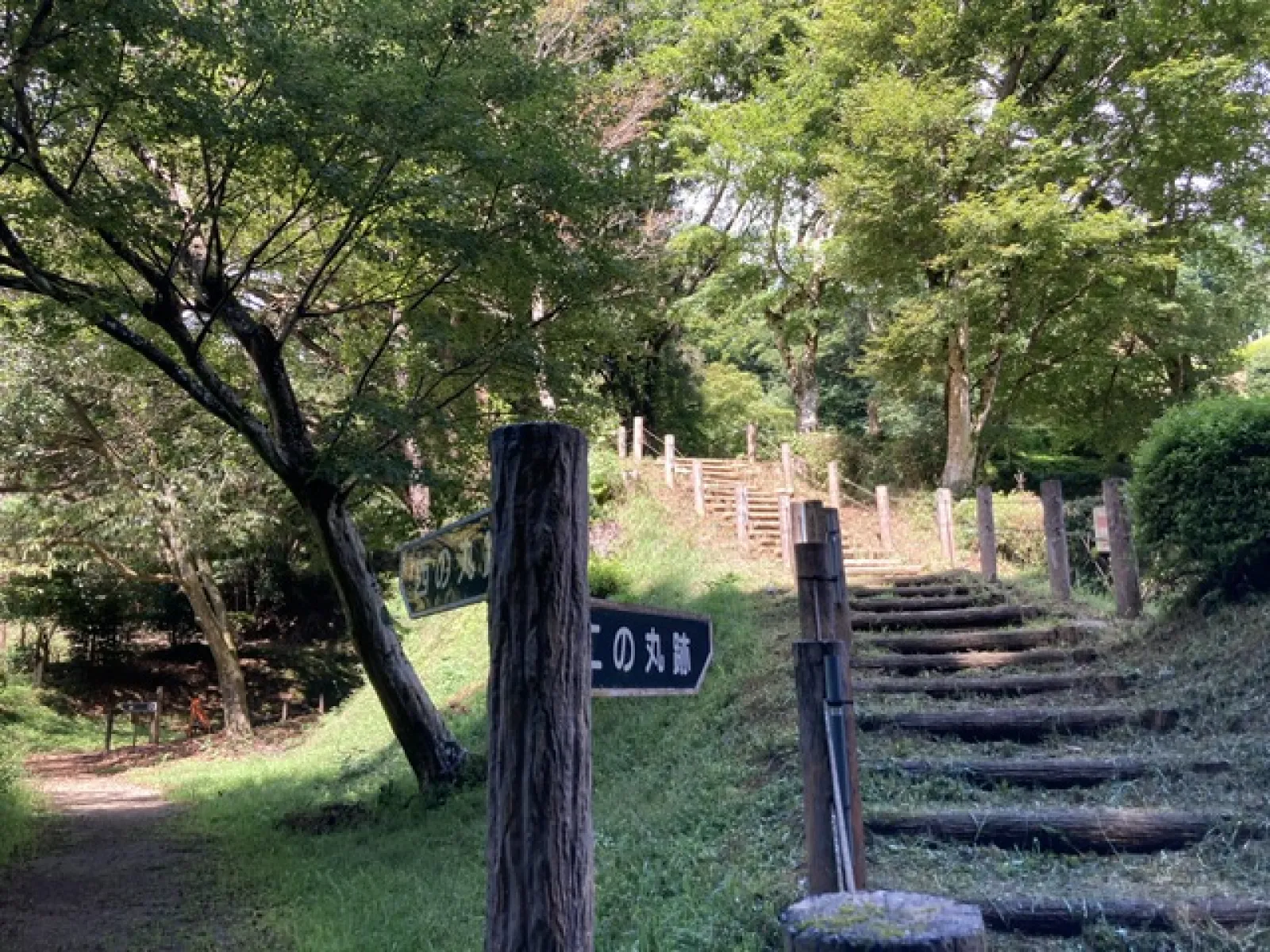 二の丸から、西の丸を廻るコースで上がります。