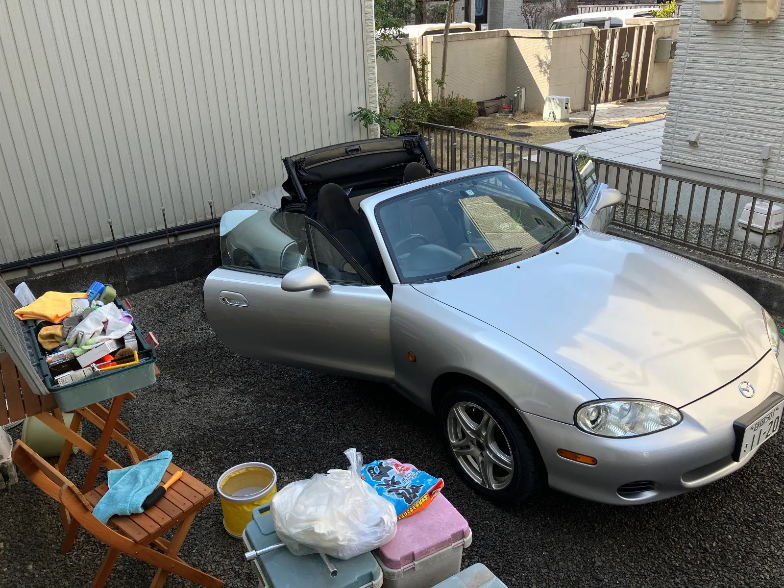 nbロードスター 中古ショートアンテナ&基台一式 水抜き排水用キャップ付き NB 排水ドレン詰まり発覚 | マツダ ロードスター カーライフ