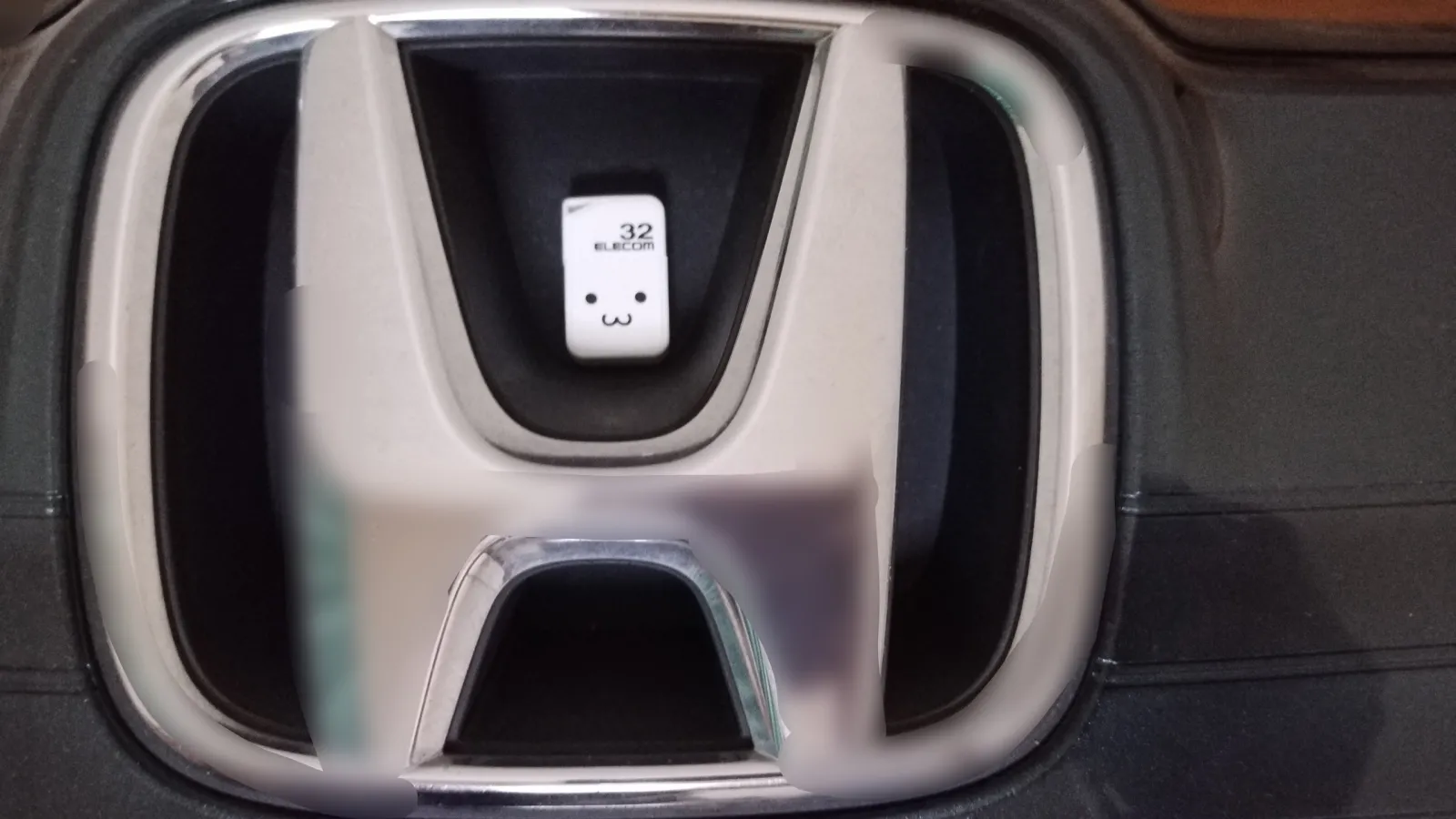 フロントのエンブレム内に入れられるくらいコンパクトなサイズです😆