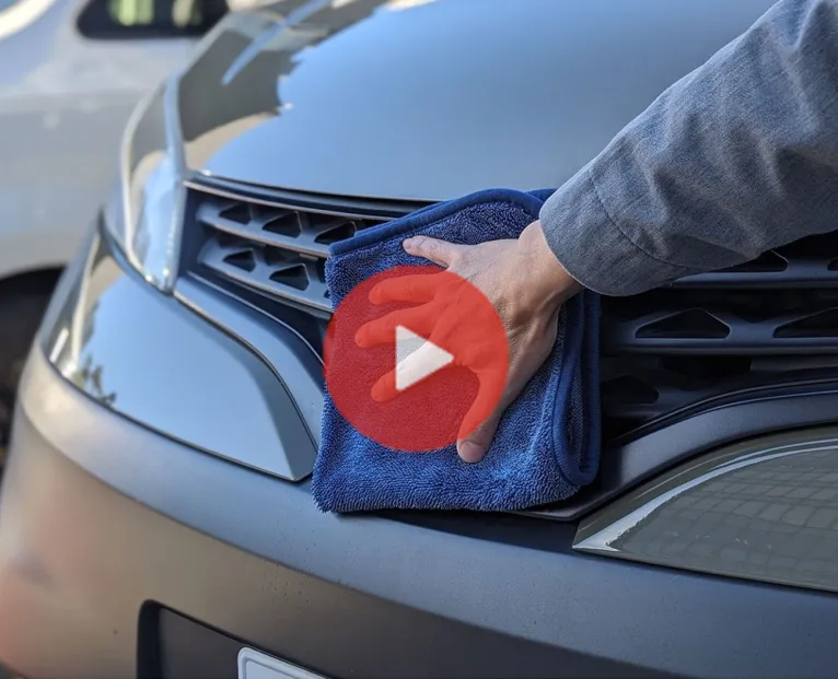 【動画レビュー】洗車後の細かいところのふき取りに！AQ.吸水力にこだわったマイクロファイバークロス ショートサイズ