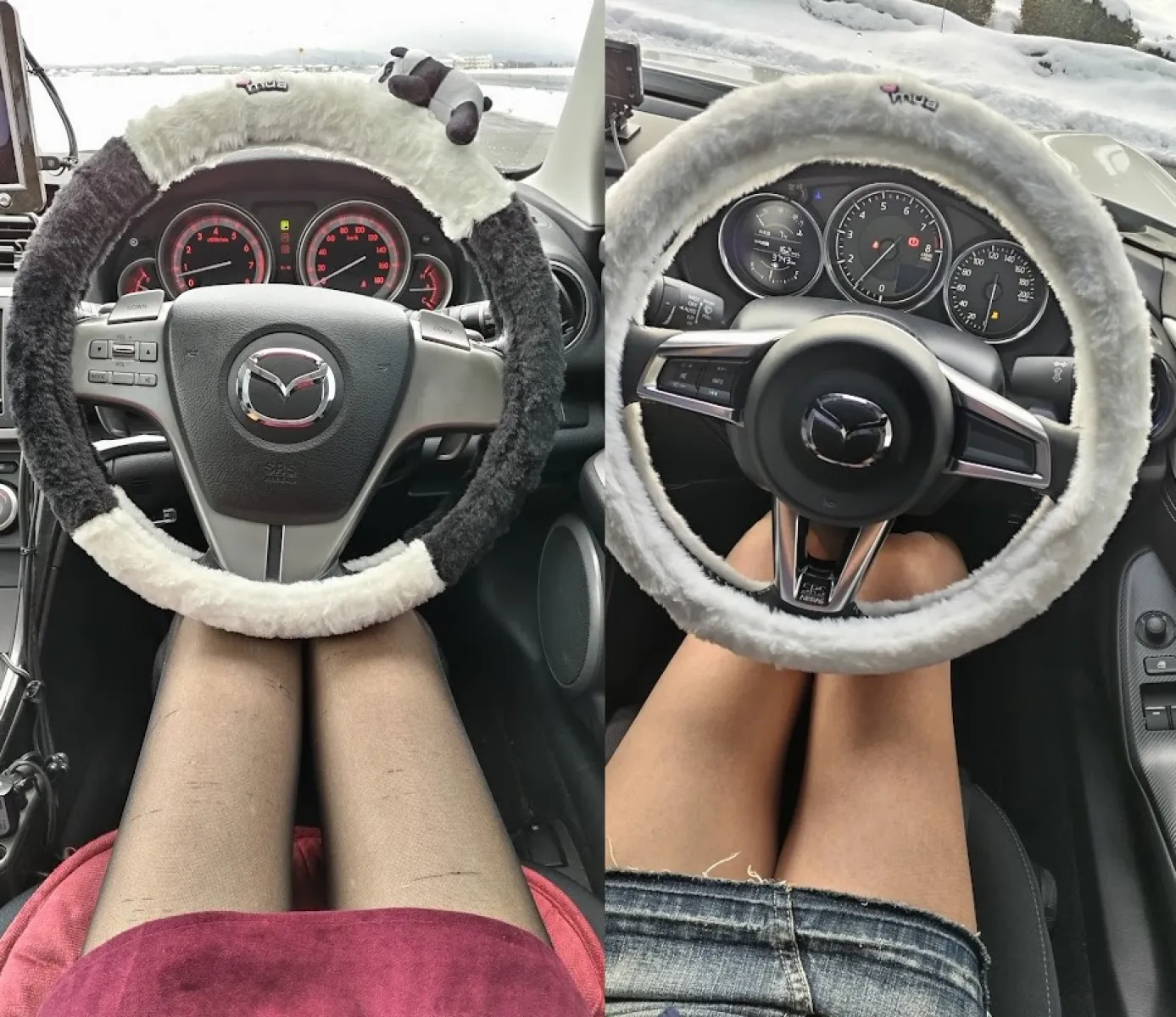 ちなみにこのステアリングカバーは同一メーカーのデザイン違いです。
かわいいは正義!! (笑)