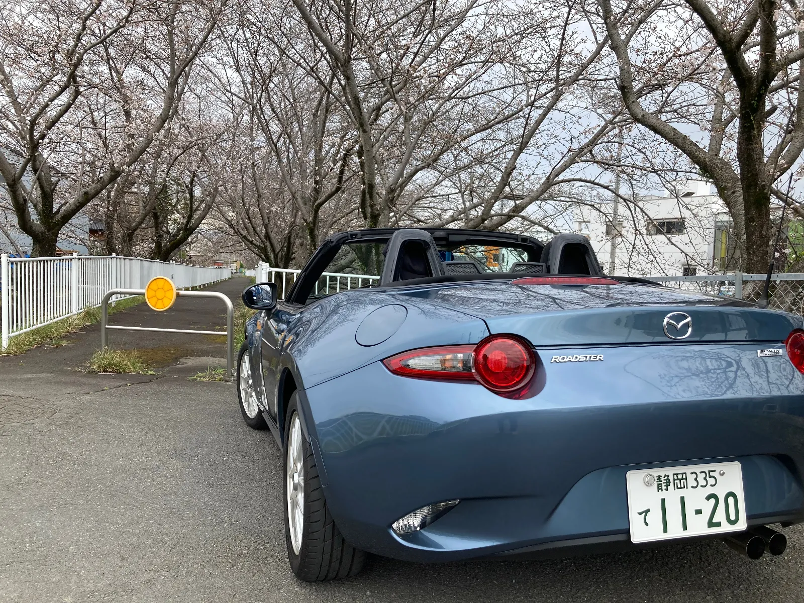車を走らせて近くの用水路に来ました。