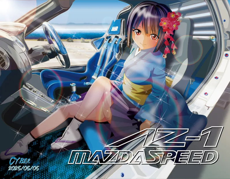AZ-1で座敷童ちゃんとドライブ