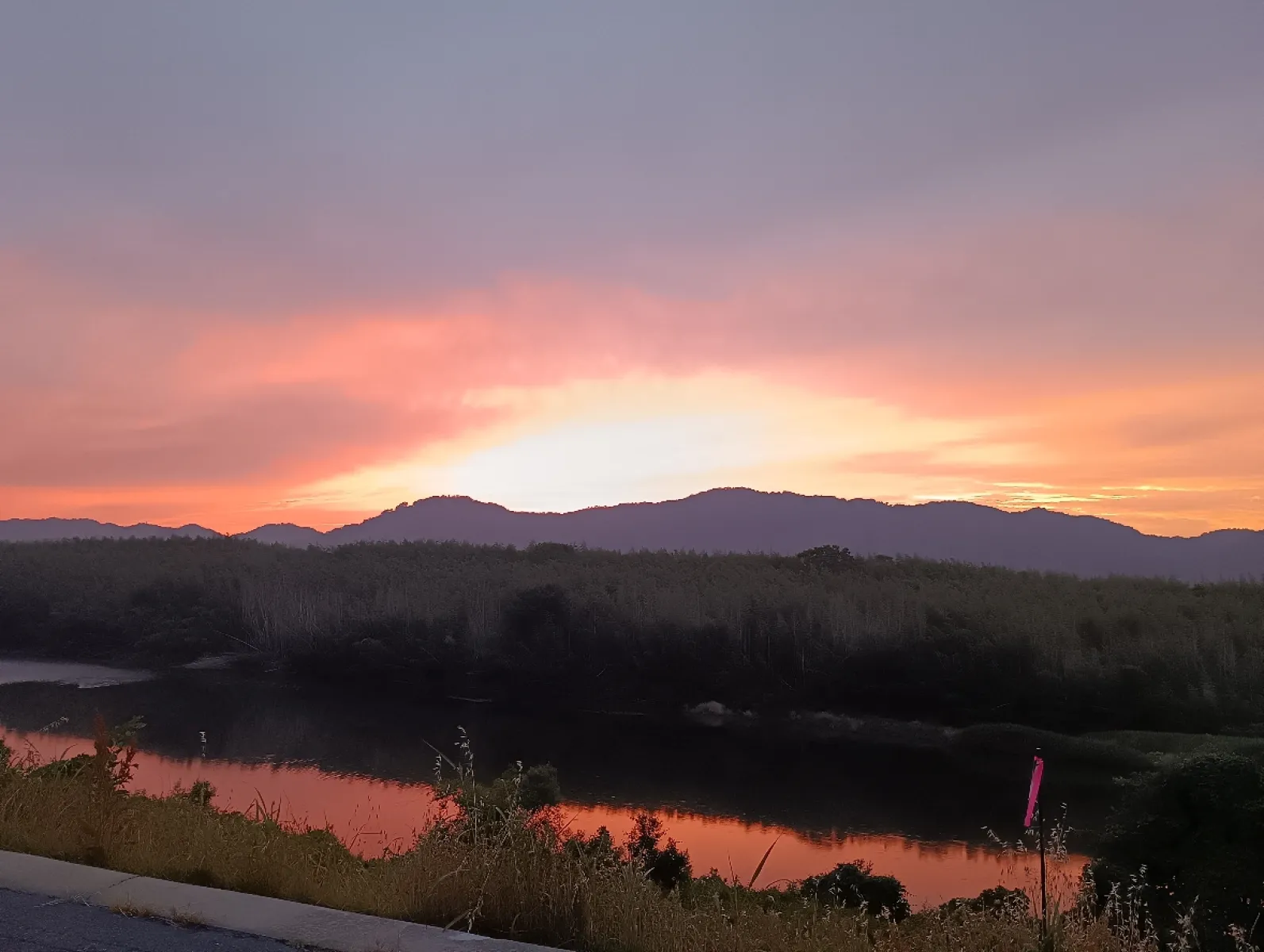 夕陽…