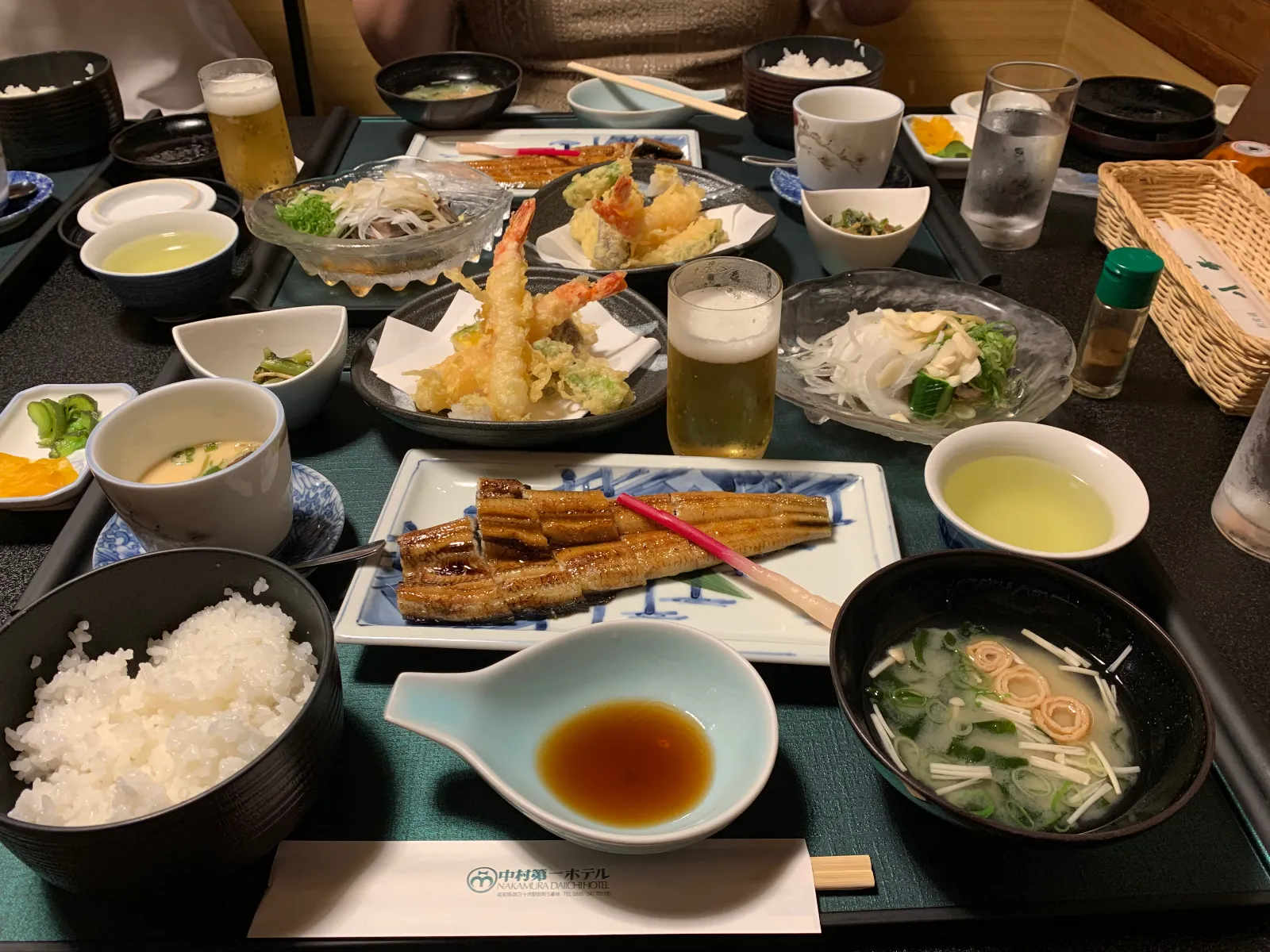 中村第一ホテルに宿泊して食べました
ウナギも美味しく、天然鮎も美味しく頂きました