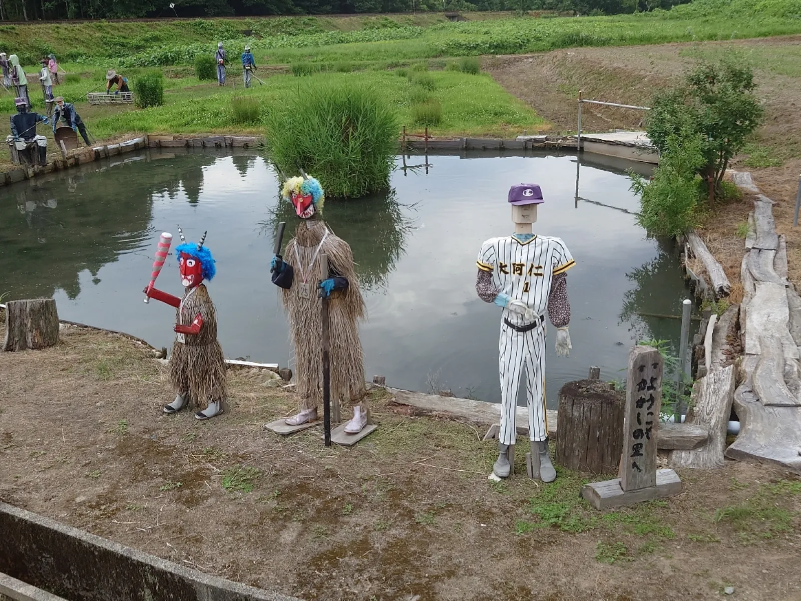 池の鯉を守るのが目的みたいだ。