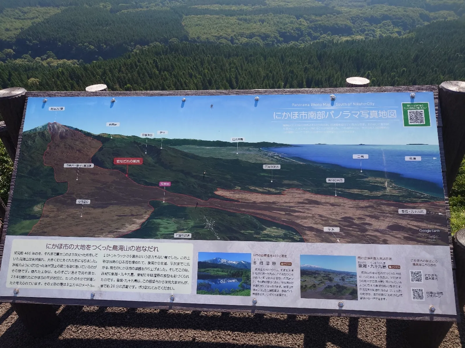 展望台にある看板