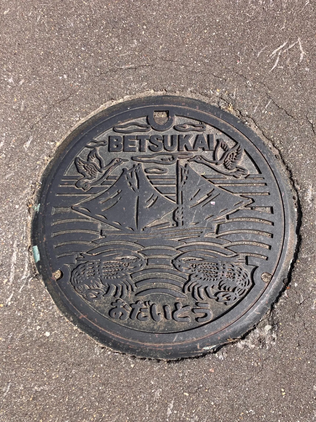 野付半島にきたらここは立ち寄るべき場所ですね。
別海町の特産品ジャンボホタテなど地場産の食材を使ったメニューや夏限定のホタテスープカレーなど食べれちゃいます。
またやっぱり別海に来たらあれですよね。
そう！
べつかいの牛乳屋さんのソフトクリームです！
絶対に食べるべき一品。
ぜひとも足を運んで食べて帰ってください。
写真はマンホールですが笑
