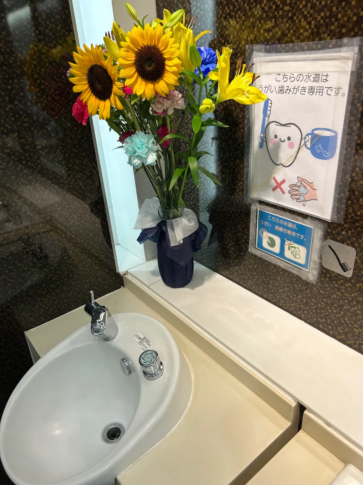 お手洗いには、うがい・歯みがき専用の水道もあり、長距離ドライブ時には重宝しますね🪥