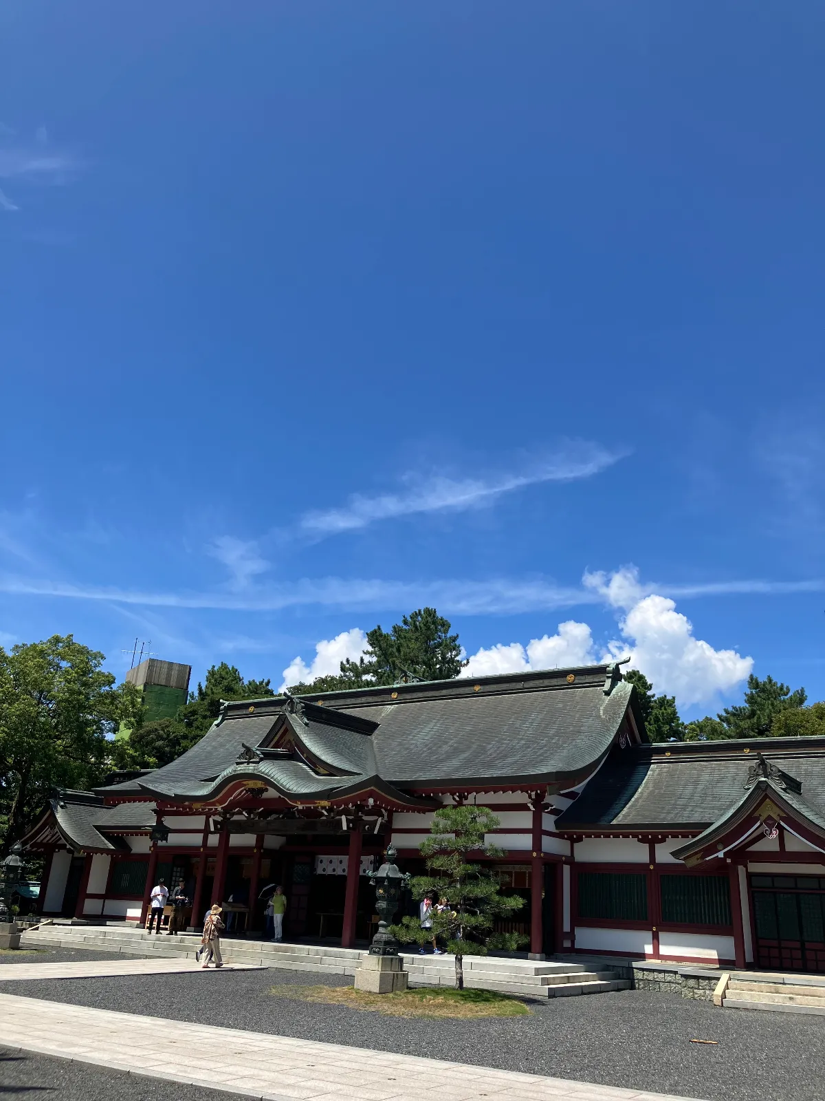 福井県敦賀市　気比神宮。
赤い大きな鳥居は木造の鳥居で、日本三大木造鳥居だそうです。

敦賀は海鮮も人気ですが、ソースカツ丼も有名です。