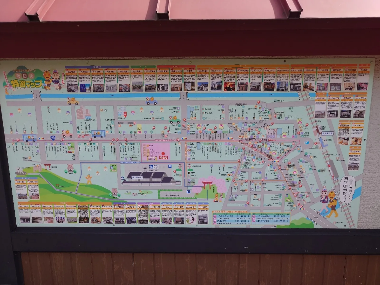 付近の商店街の看板