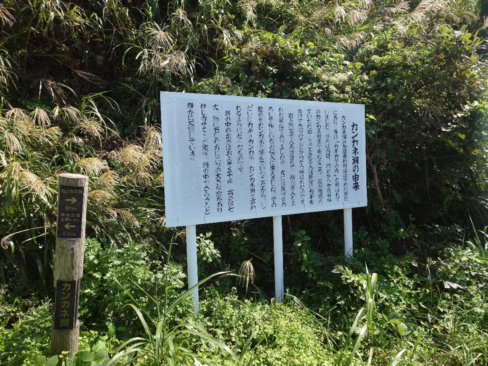 由来の説明看板