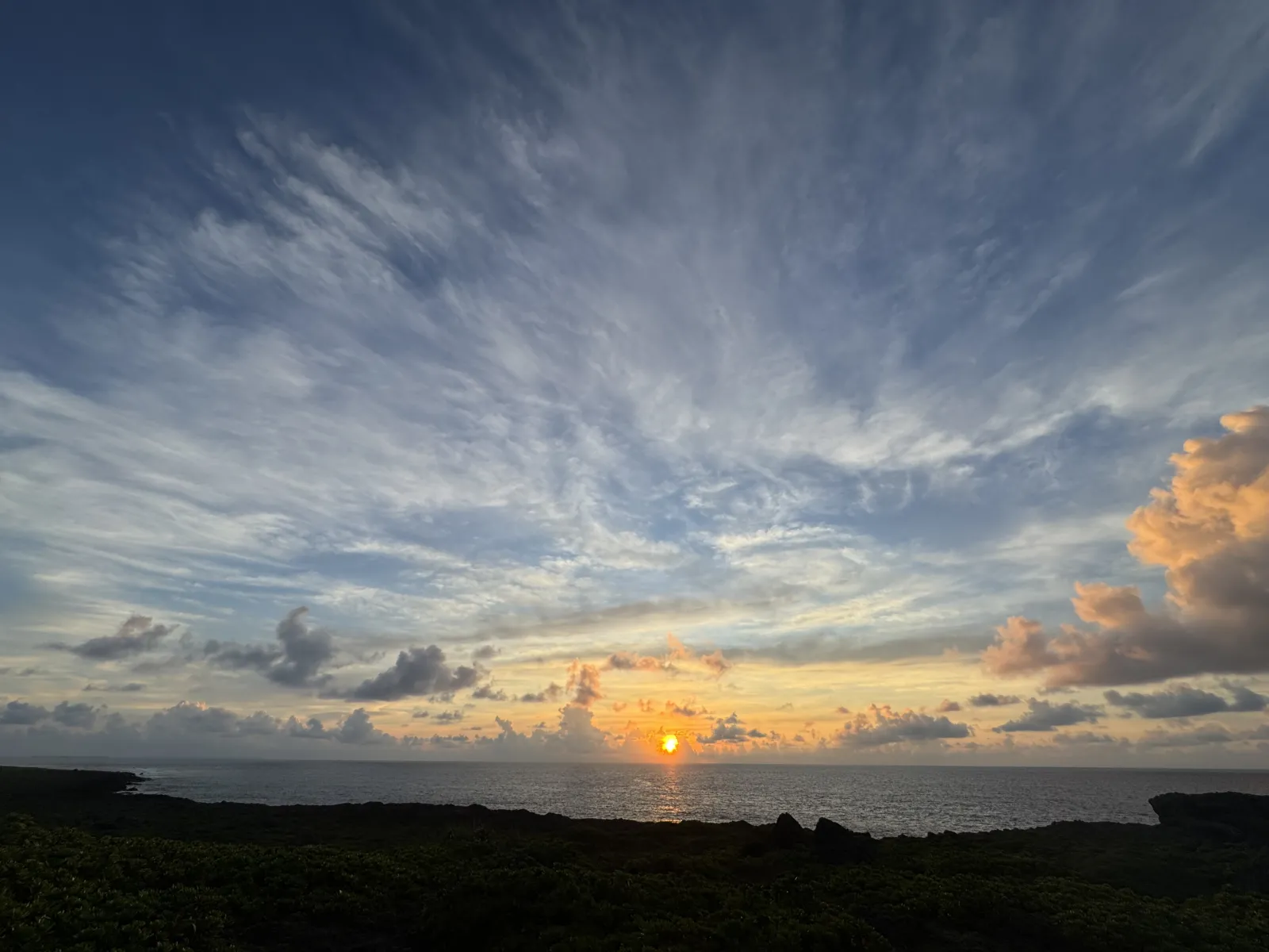 Rising sun.