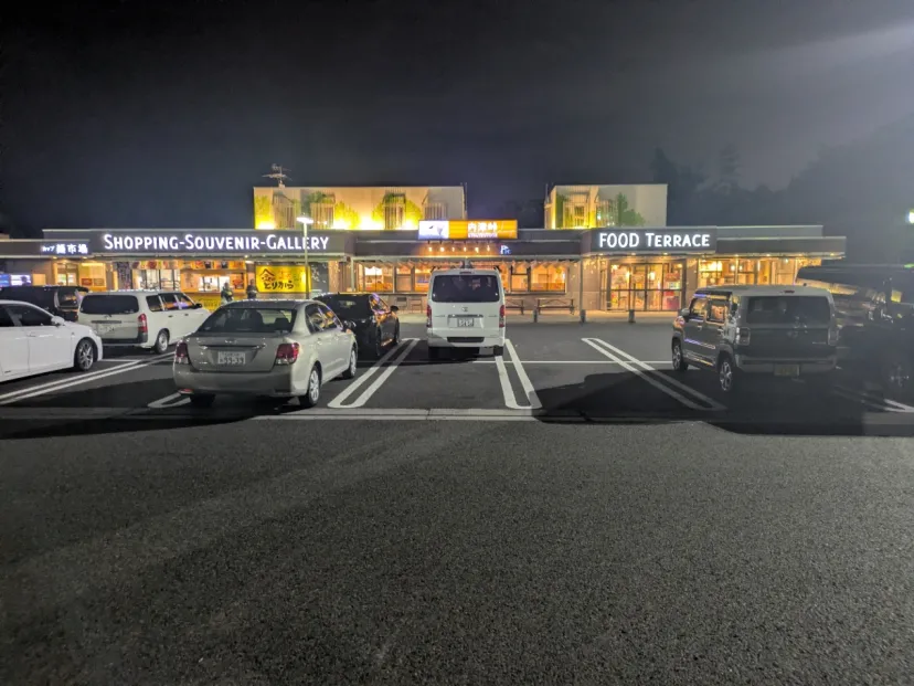 内津峠サービスエリアで仮眠と夕飯✌️