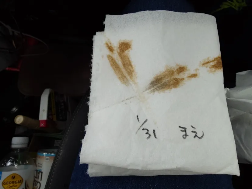 オイル交換前後の色味