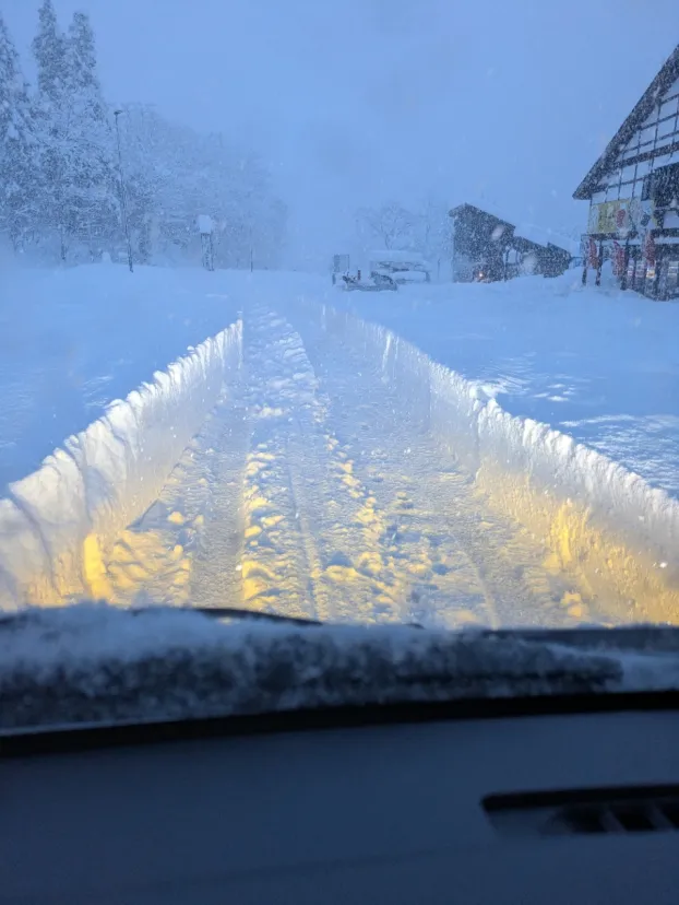 1/25の道の駅さかえの駐車場