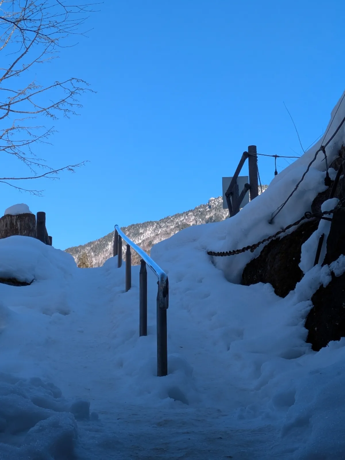 トンネルから出る階段はカチンコチンに凍ってて難易度高かったぁ〜
滑って降りられるけど登れない事件が起こるかも