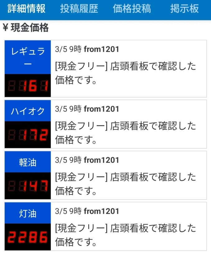 ガソリンが上がってるやん