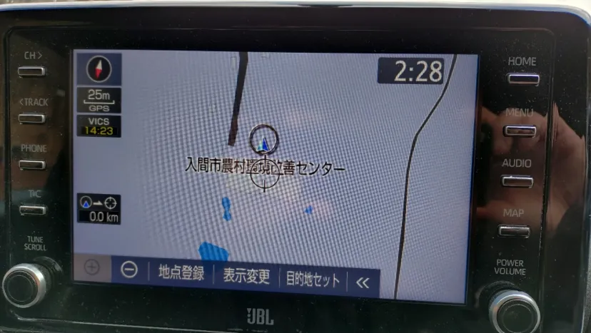 桜山展望台ポイント取得位置