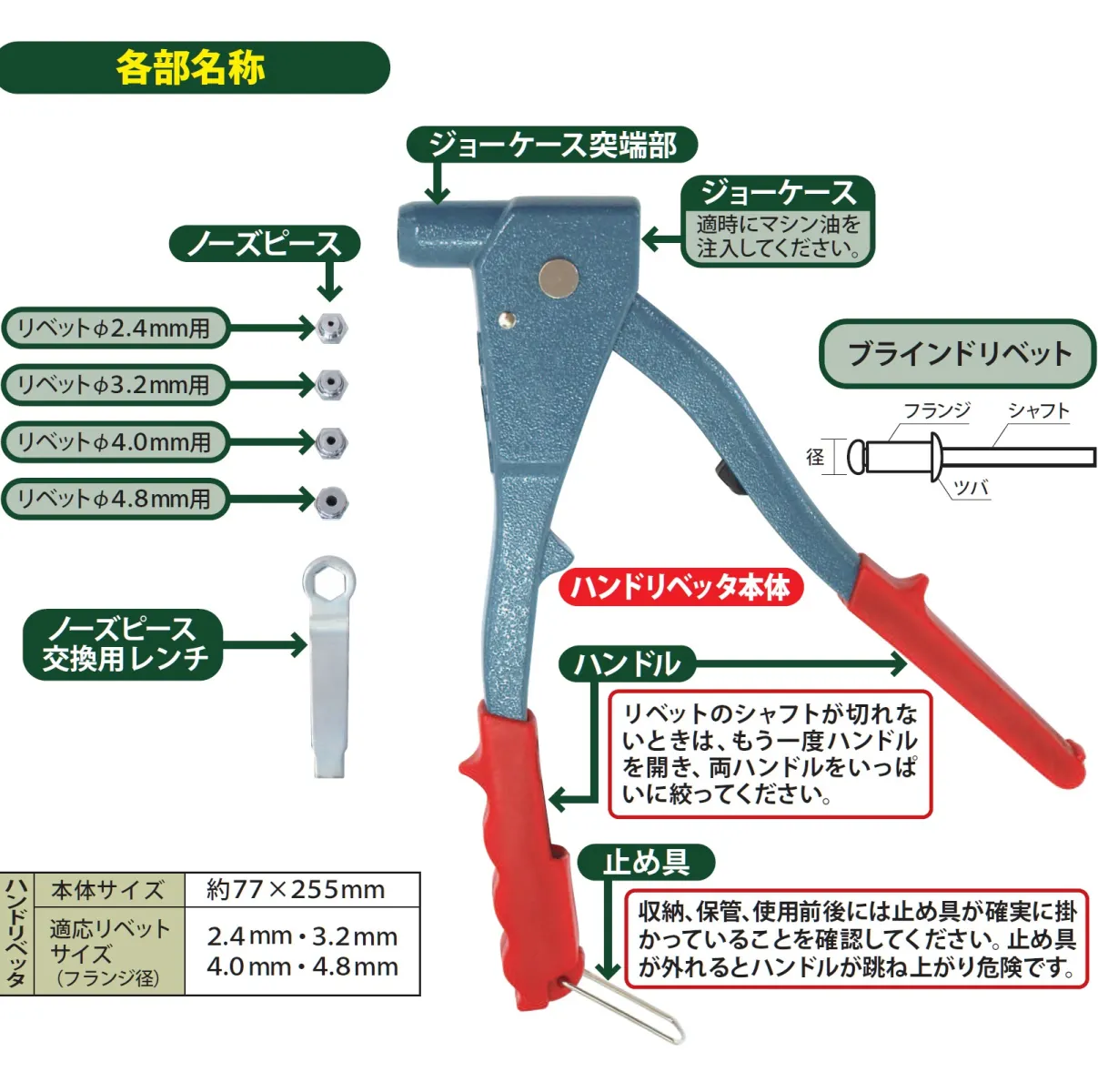 特徴は片側からの作業で固定できる
✅ 裏側に手が入らない狭い場所
✅ 薄板の接合
✅ 自分でもデキるDIY　に最適です
ネジ止が難しい場面でも、スピーディーで確実な固定が可能！
初心者のDIYから現場作業まで幅広く活躍します。