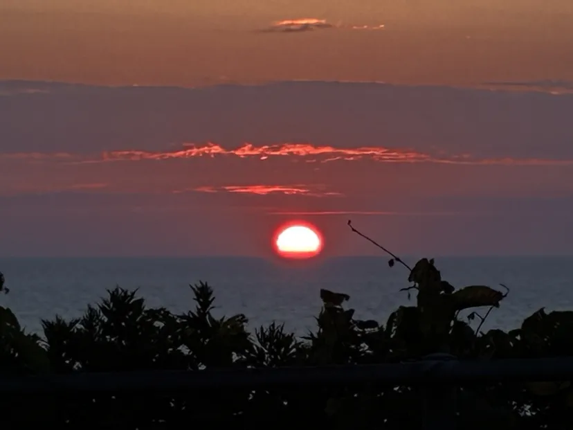 久しぶりの日の入り寸前夕日