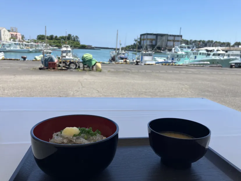 NB  用宗漁港　生しらす丼堪能
