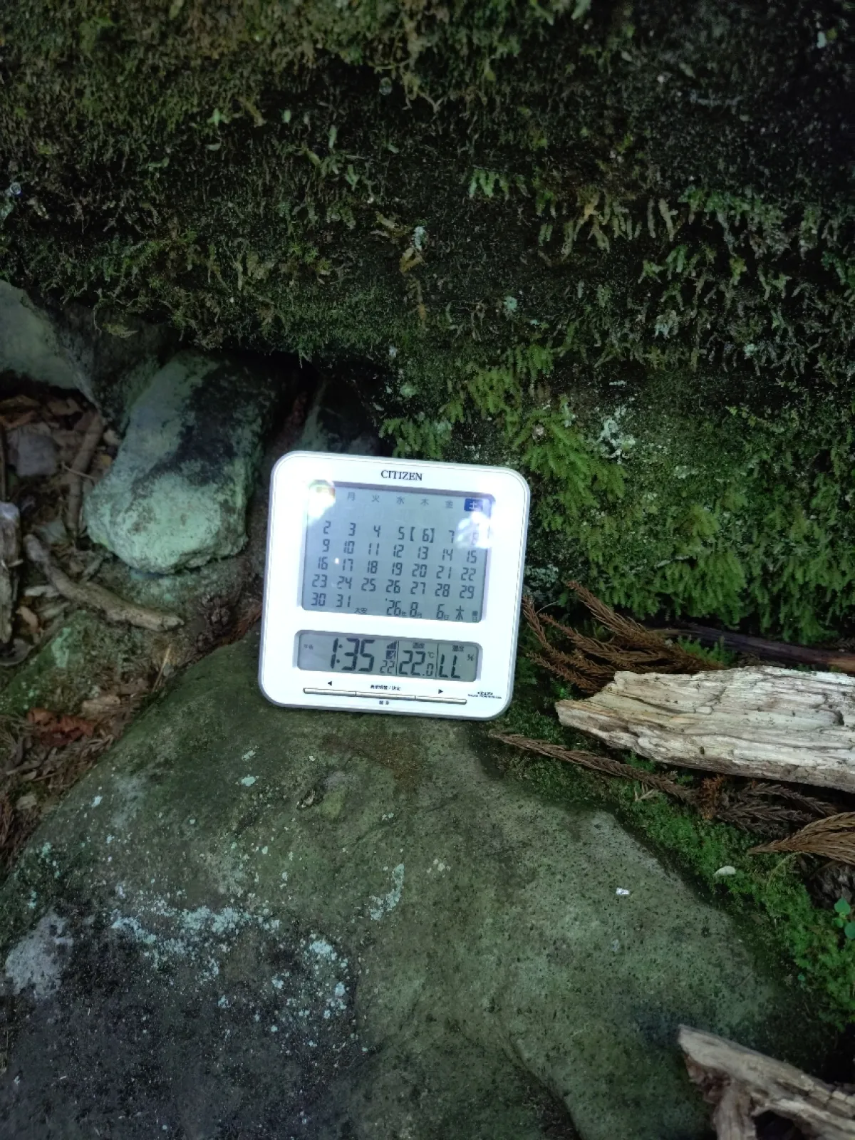 岩と岩の隙間から冷風が……
外気温20数℃
数十分でしたが快適でした