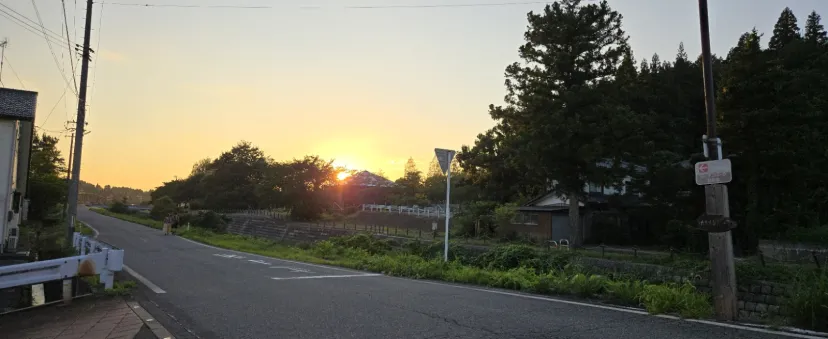 月岡温泉　夕焼け