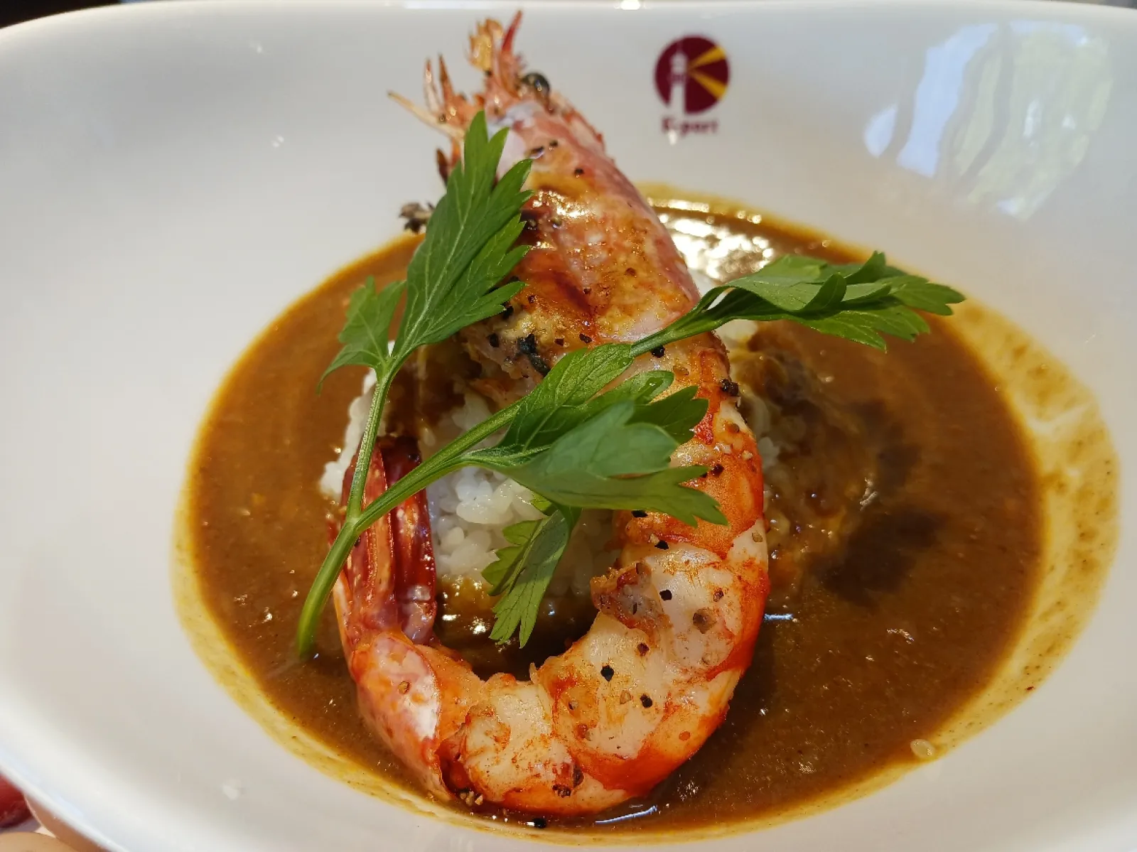 海老の香りがカレーに負けていません。デザートの手作りヨーグルトも美味しかったなあ。