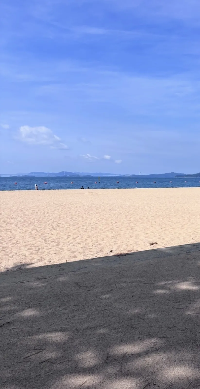 海開きを終わってたけど、まあまあ人はいた
きれいだった。