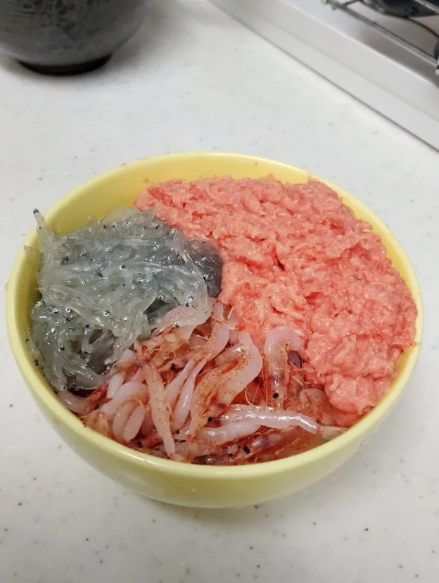 ゲームセンターの景品で海鮮丼