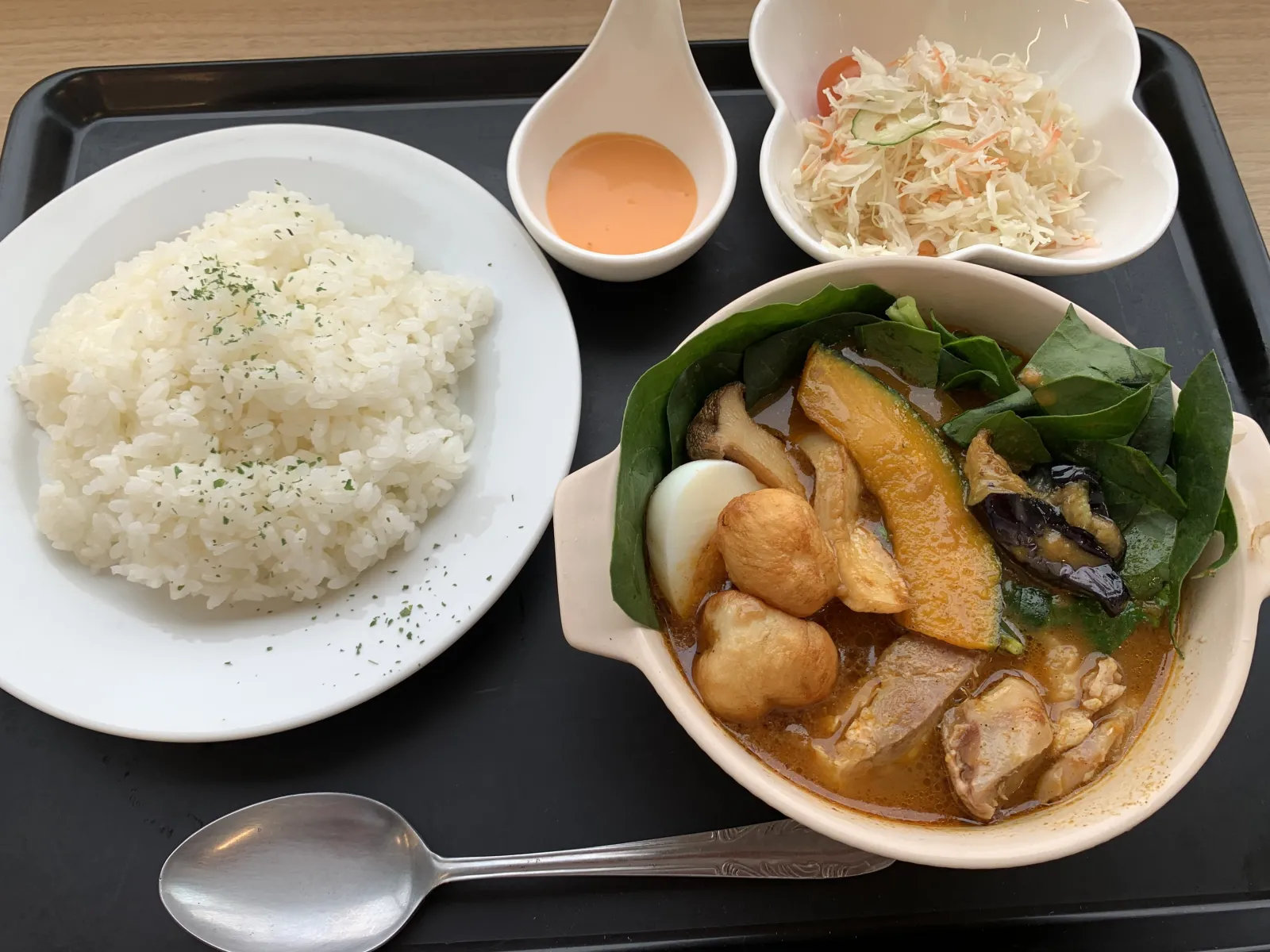 サービスエリア飯
菜彩鶏のグリルと八幡平ほうれん草のスープカレー

岩手山サービスエリア