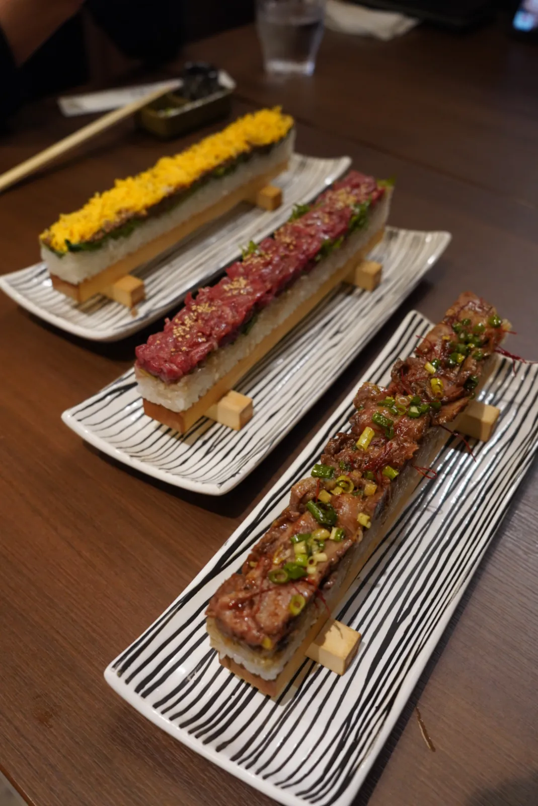 お寿司3種類もそれぞれ全然違う味付けで、食べてきて面白かった！