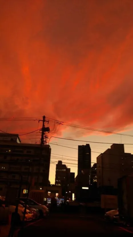 昨日の夕日
