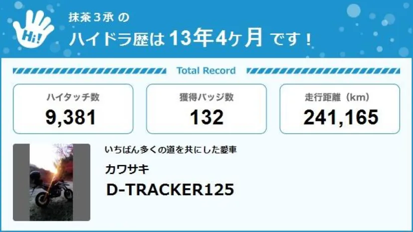 ハイタッチ！drive…利用履歴