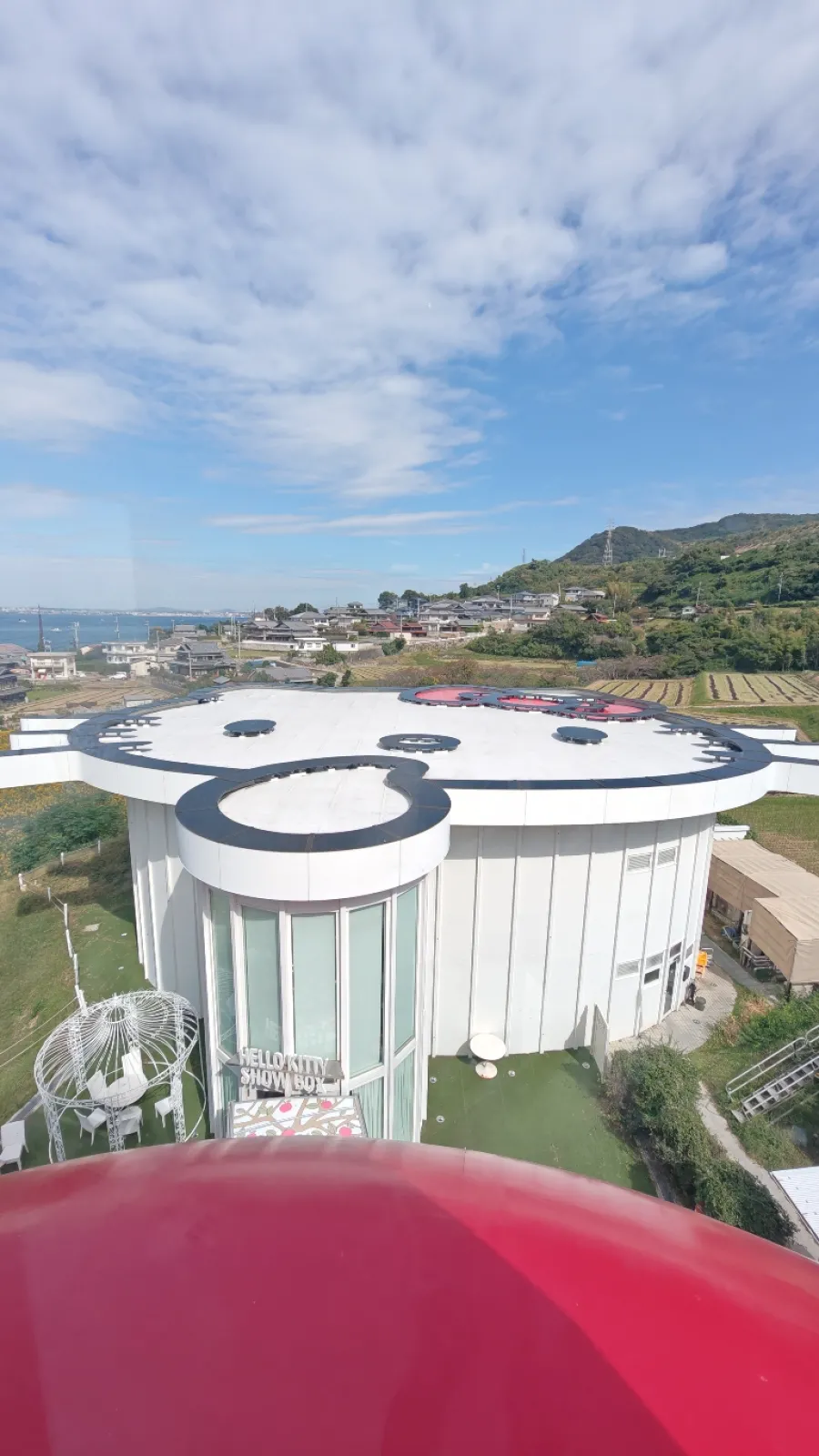 HELLO KITTY APPLE HOUSEに来て展望台からの眺めは最高でした。