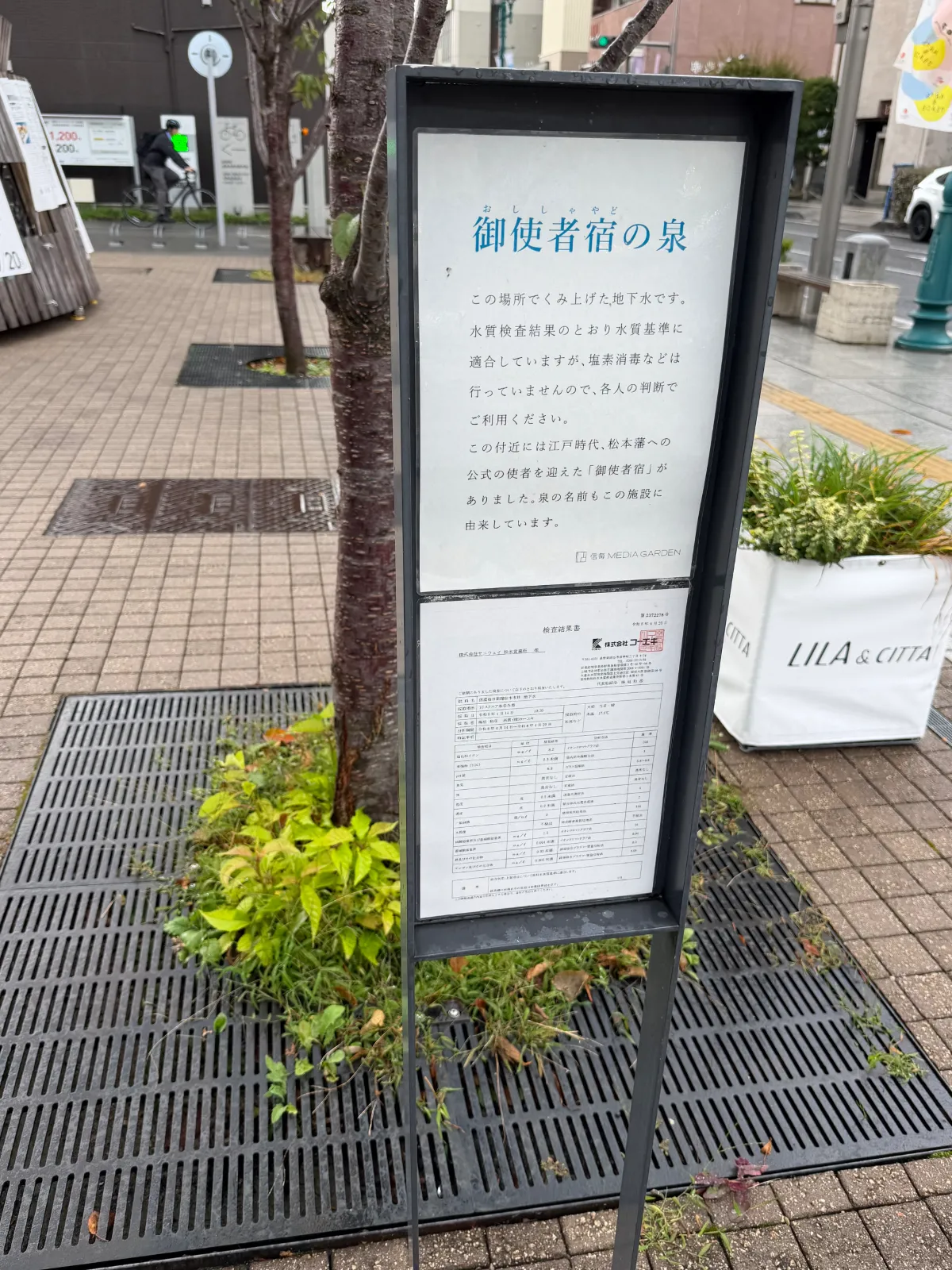 と思っていたら、近くにちゃんと説明書きが
御使者宿の泉、というらしい
よく読んでみると、