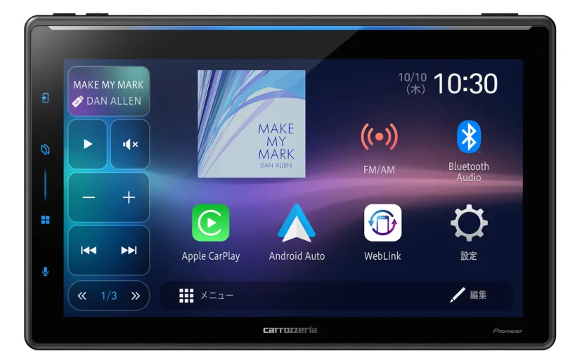 パイオニア、フローティングタイプの10.1インチ大画面ディスプレイオーディオ「DMH-SF900」 ワイヤレス接続「Apple CarPlay」「Android Auto」対応