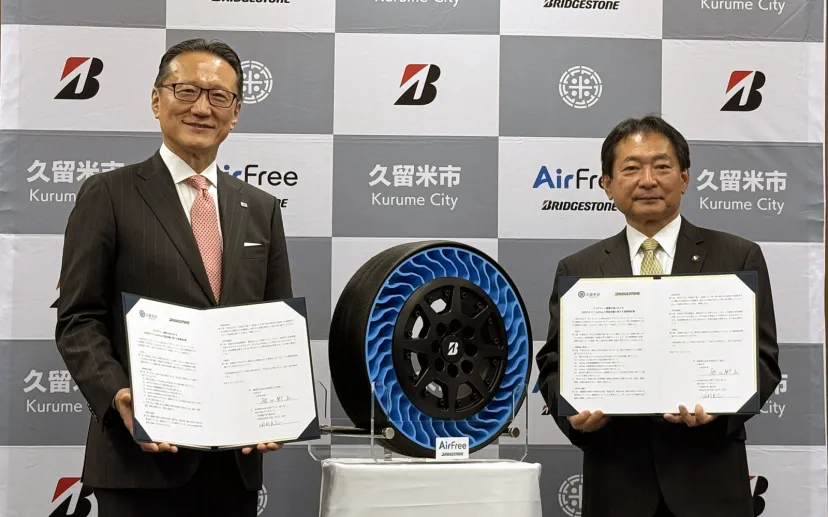 ブリヂストン、創業の地である久留米市と次世代タイヤ「エアフリー」の連携協定