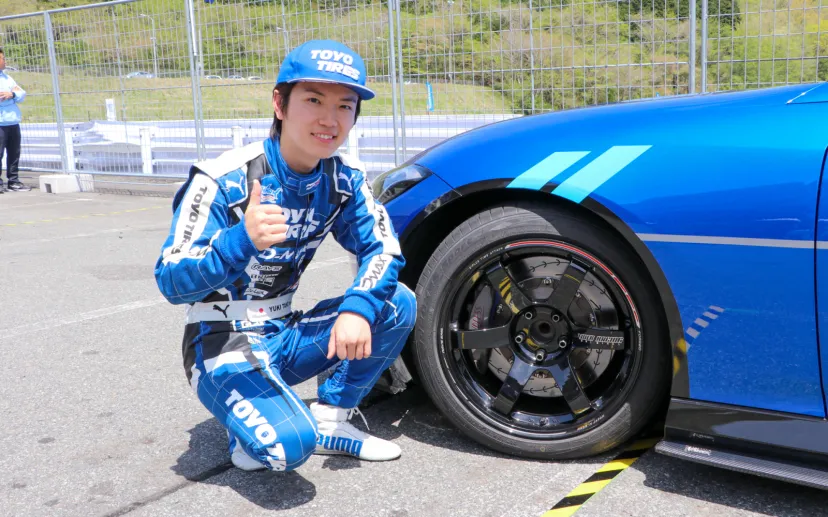 プロドライバーの助手席でホイールの違いを体感できる？ D1GPドライバー田野結希選手が実証