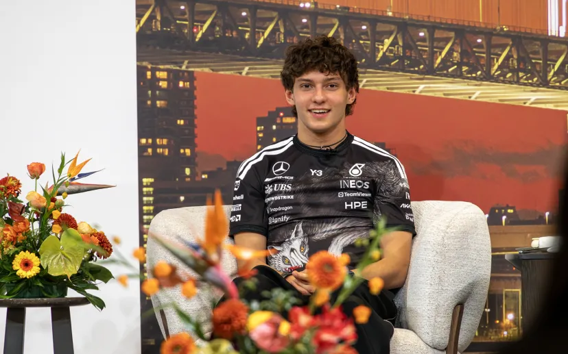 メルセデスAMG-ペトロナスF1 キミ・アントネッリ選手が都内でトークショー 今週末の鈴鹿戦について「中国GPの結果をもう一度出せれば」