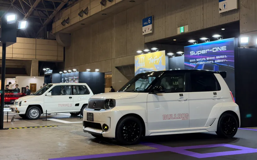 ブルドッグスタイルの新型EV「スーパーワン」が「オートモビルカウンシル2026」に登場