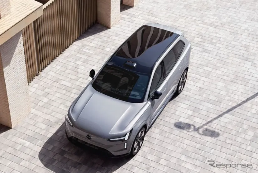 ボルボの最上位電動SUV『EX90』、800Vシステム採用で充電時間短縮…欧州2026年型