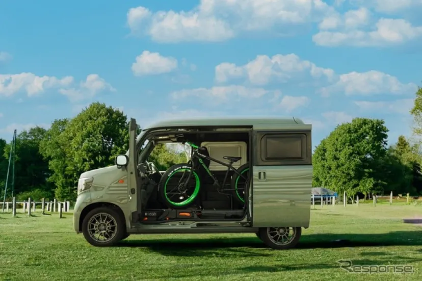 ホンダ『N-VAN』ベース、軽キャンピングカー「Livin’GLIDE」発表…広いラゲッジと多彩レイアウト